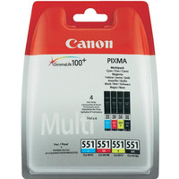 CANON 6509B009 Wkad atramentowy Canon CLI551 C/M/Y/BK Multi Pack w/o Sec iP7250/MG5450/MG635